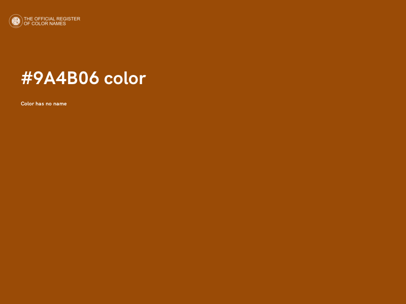 #9A4B06 color image