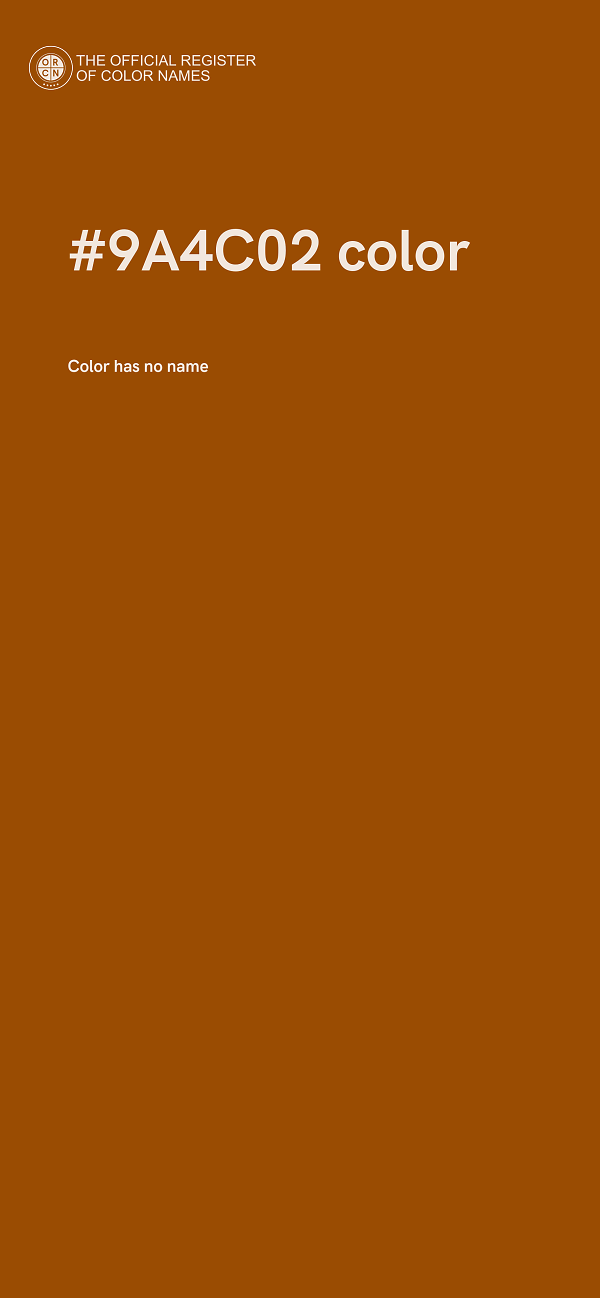 #9A4C02 color image