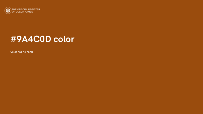 #9A4C0D color image