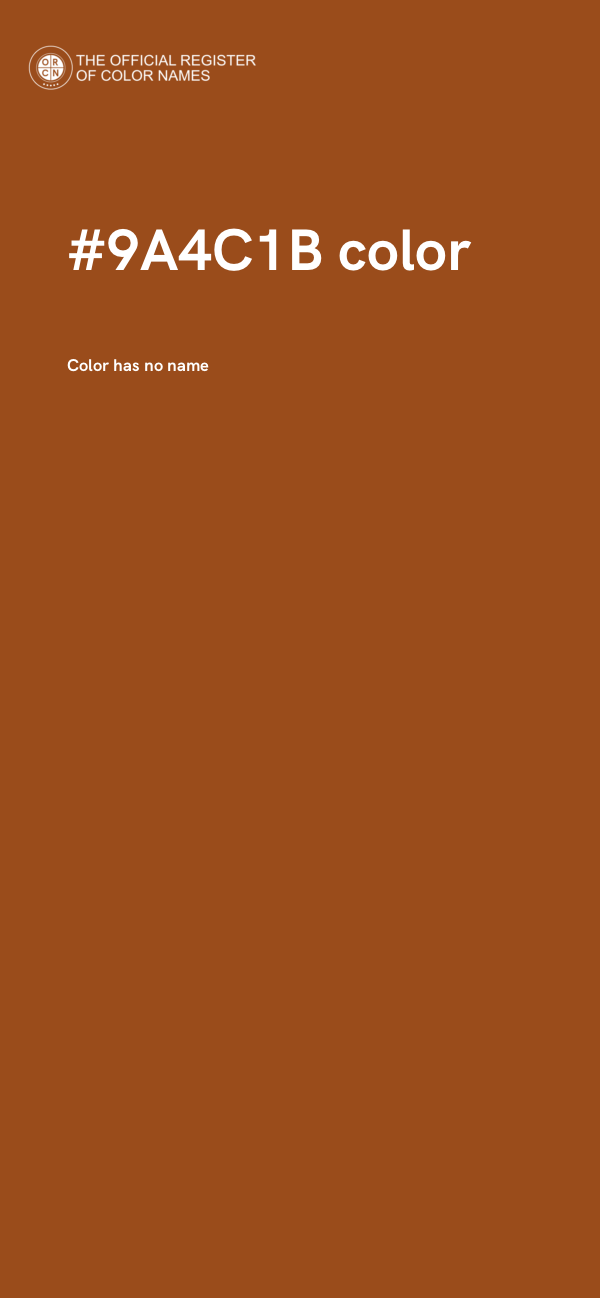#9A4C1B color image
