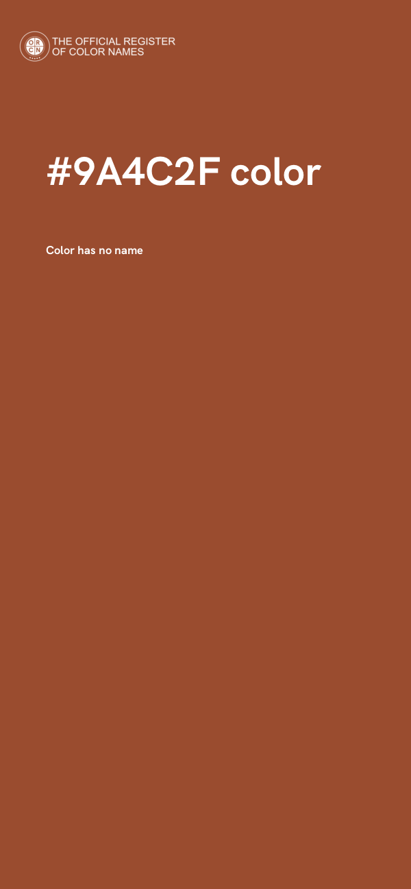 #9A4C2F color image