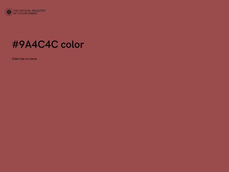 #9A4C4C color image