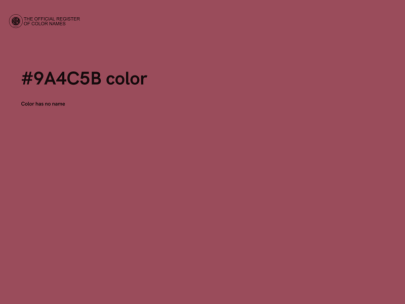 #9A4C5B color image