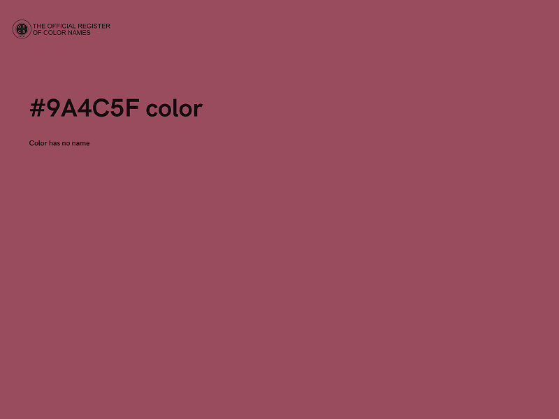 #9A4C5F color image