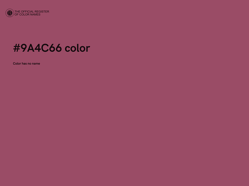 #9A4C66 color image