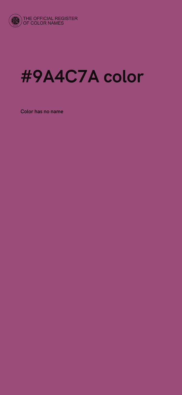 #9A4C7A color image