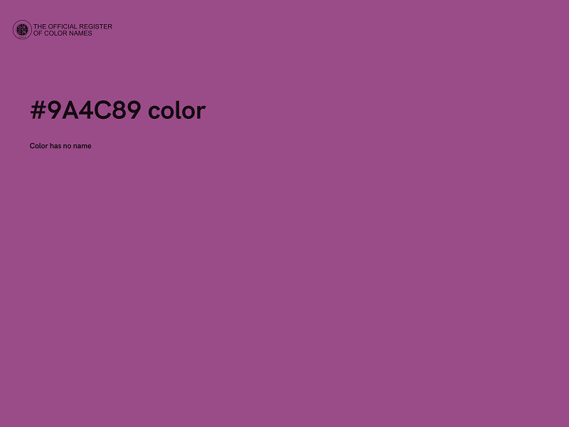 #9A4C89 color image