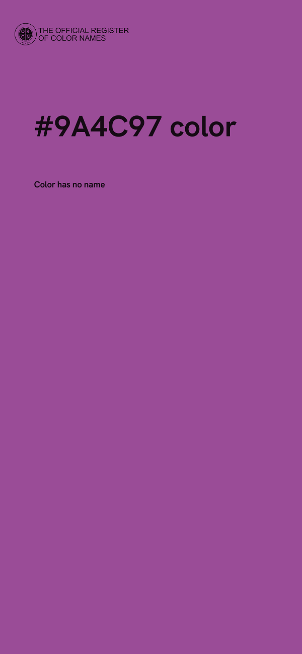 #9A4C97 color image