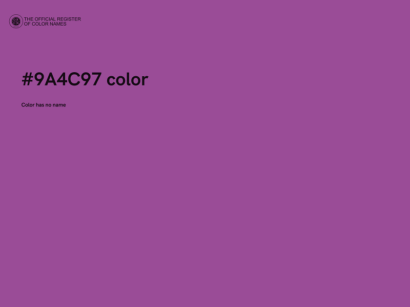 #9A4C97 color image
