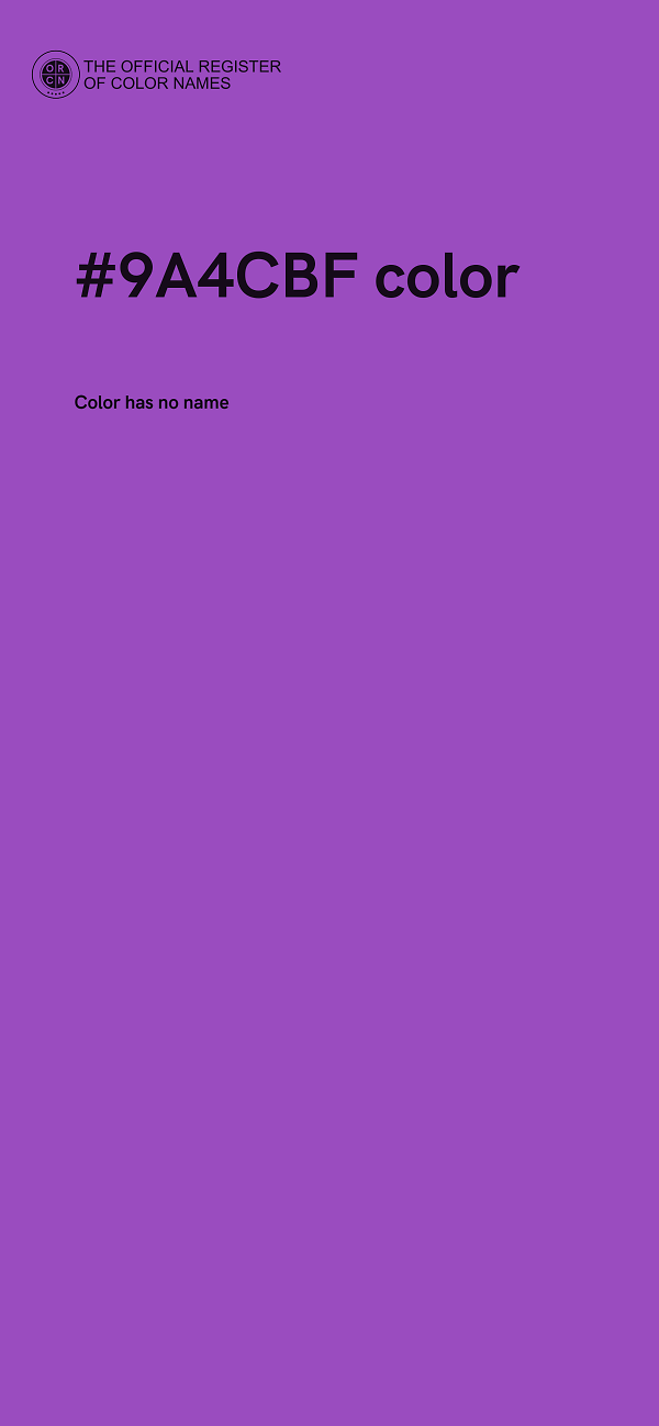 #9A4CBF color image