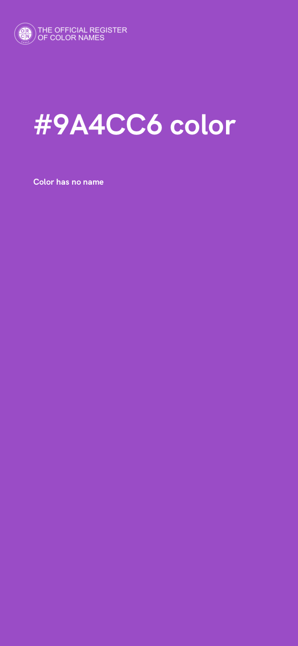 #9A4CC6 color image
