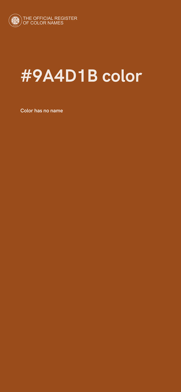#9A4D1B color image