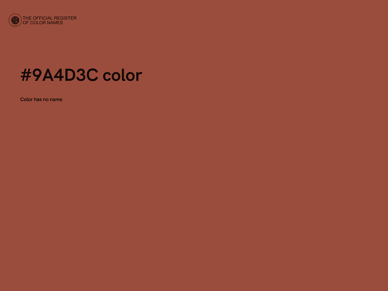 #9A4D3C color image