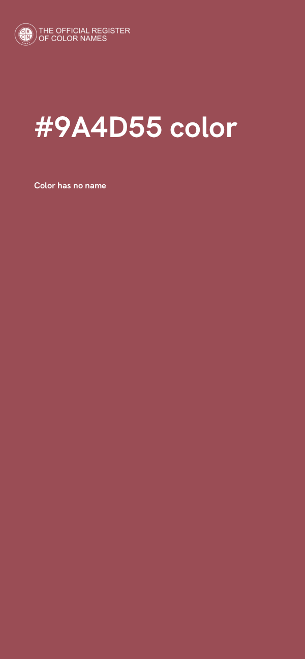 #9A4D55 color image
