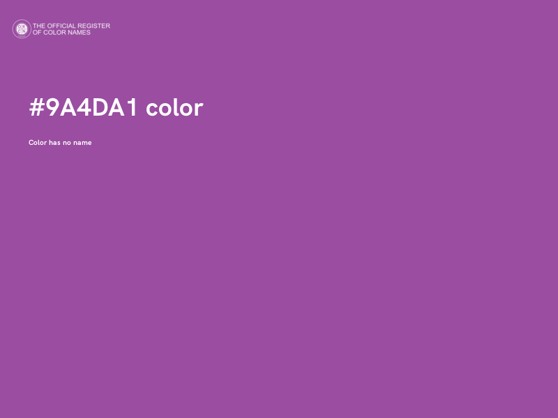 #9A4DA1 color image