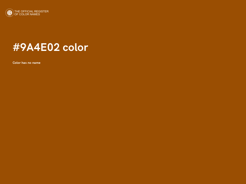 #9A4E02 color image