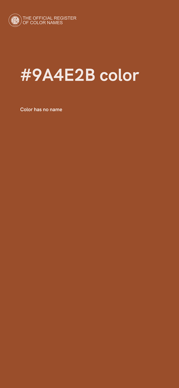 #9A4E2B color image