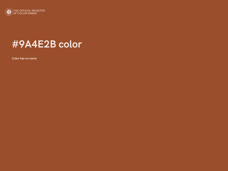 #9A4E2B color image