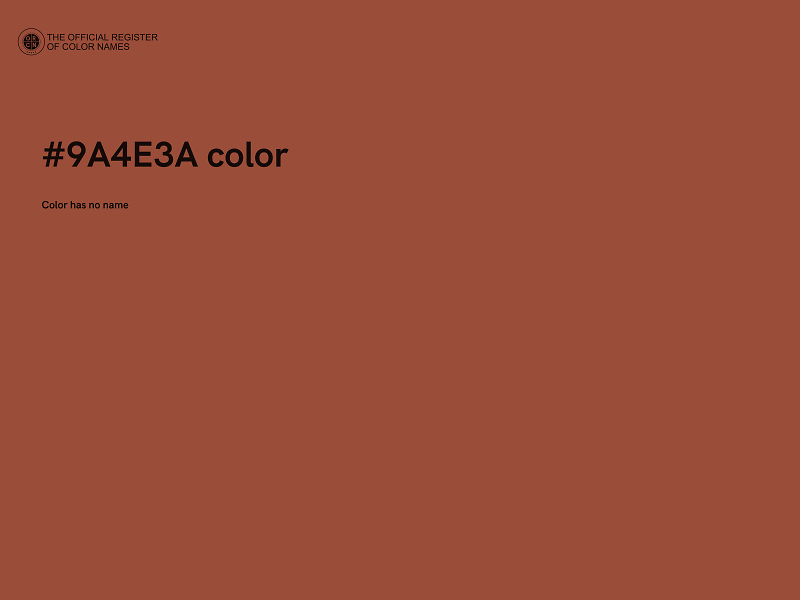 #9A4E3A color image