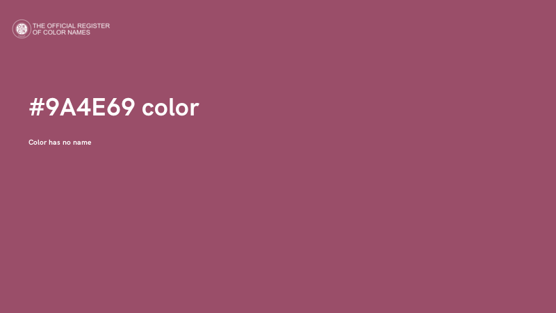 #9A4E69 color image