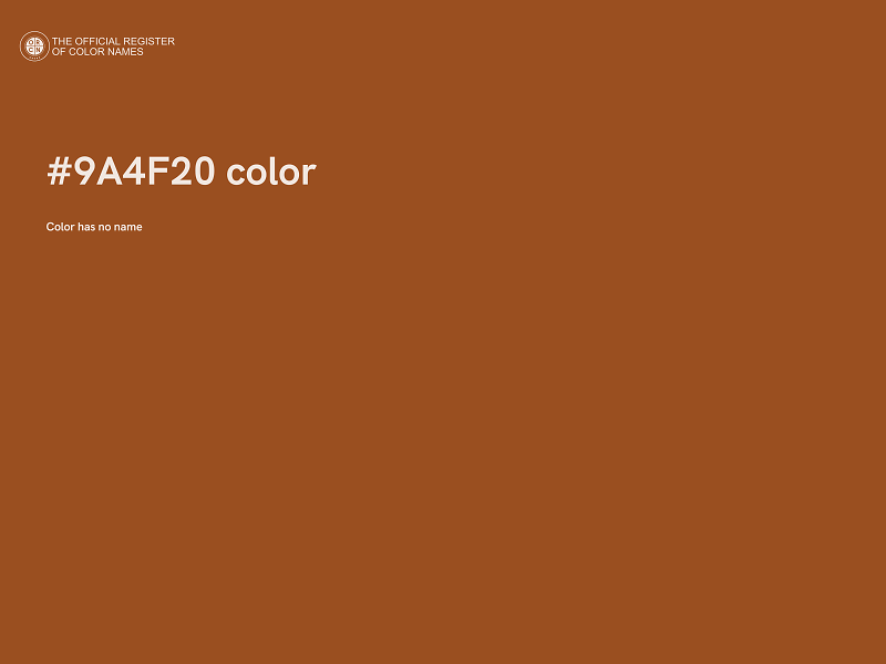 #9A4F20 color image