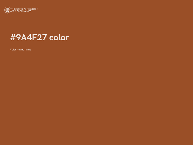 #9A4F27 color image