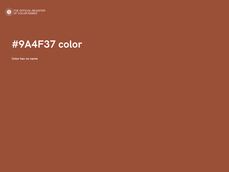 #9A4F37 color image