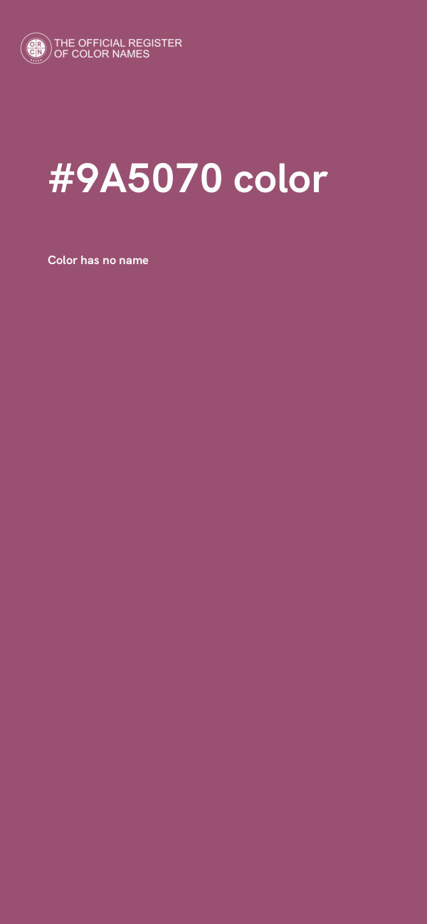 #9A5070 color image