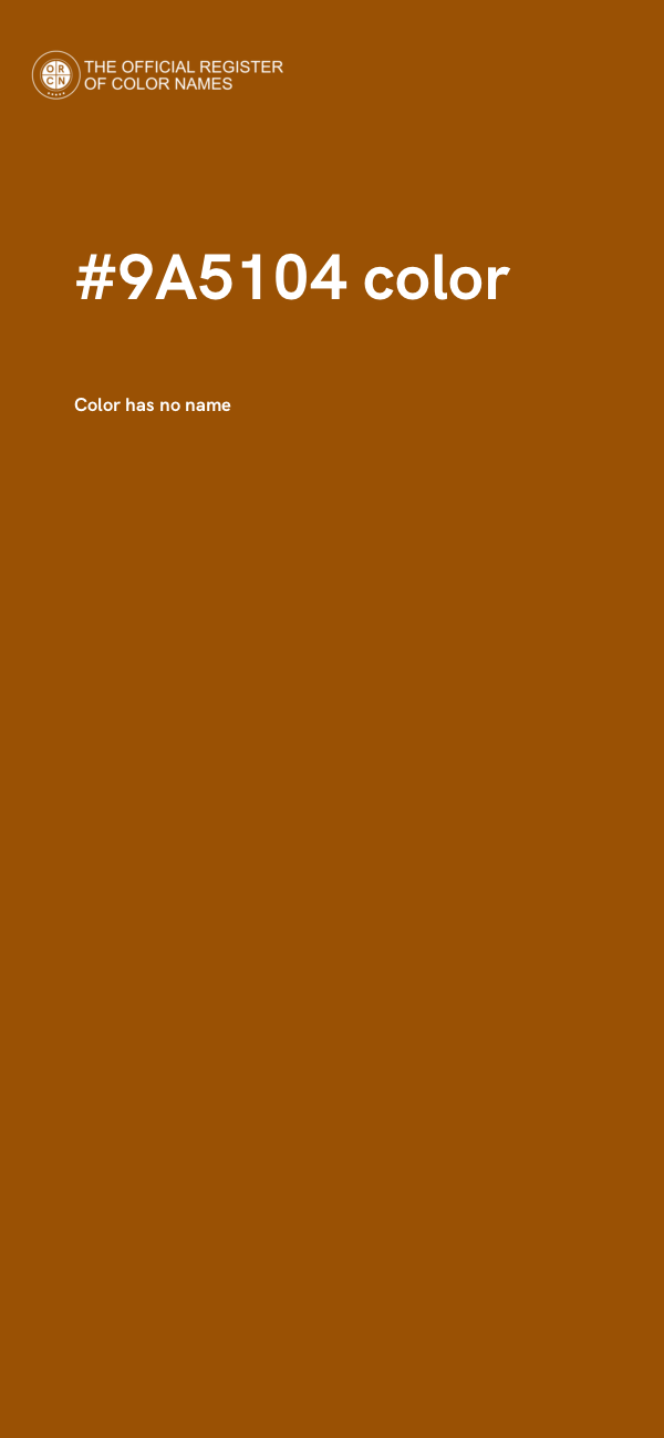 #9A5104 color image
