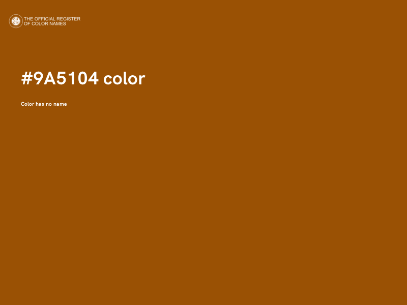 #9A5104 color image