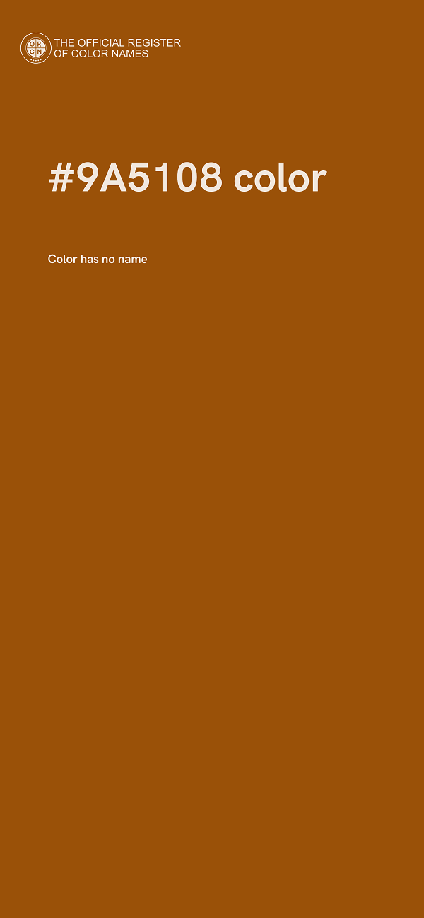 #9A5108 color image