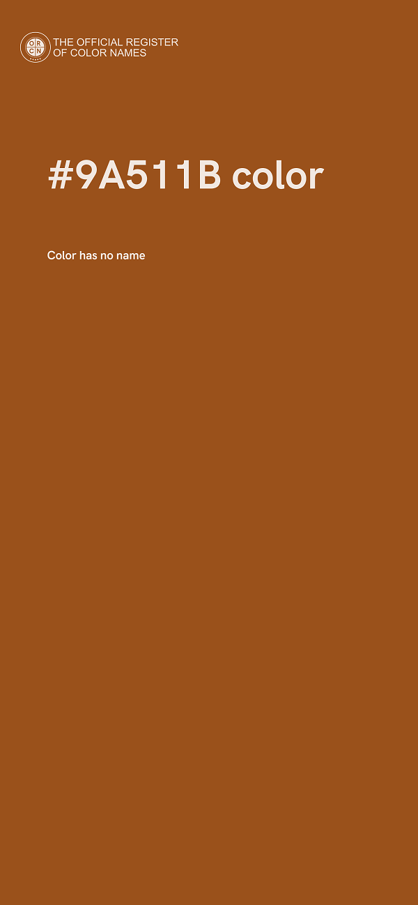 #9A511B color image