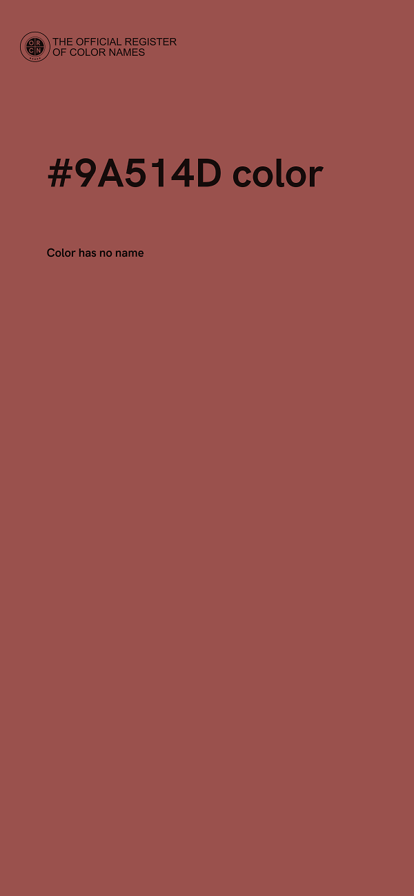 #9A514D color image