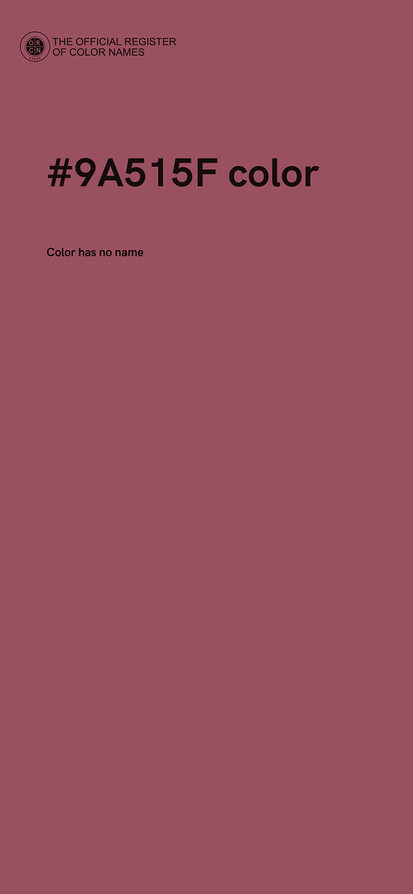 #9A515F color image