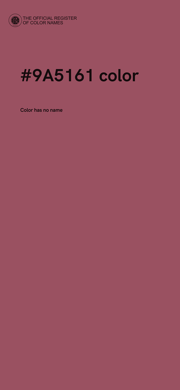 #9A5161 color image