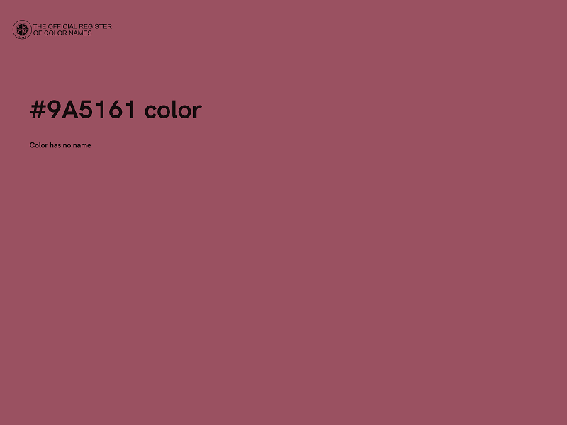 #9A5161 color image