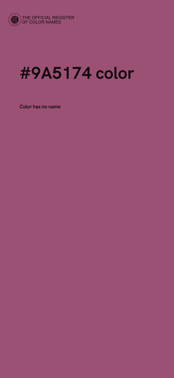 #9A5174 color image