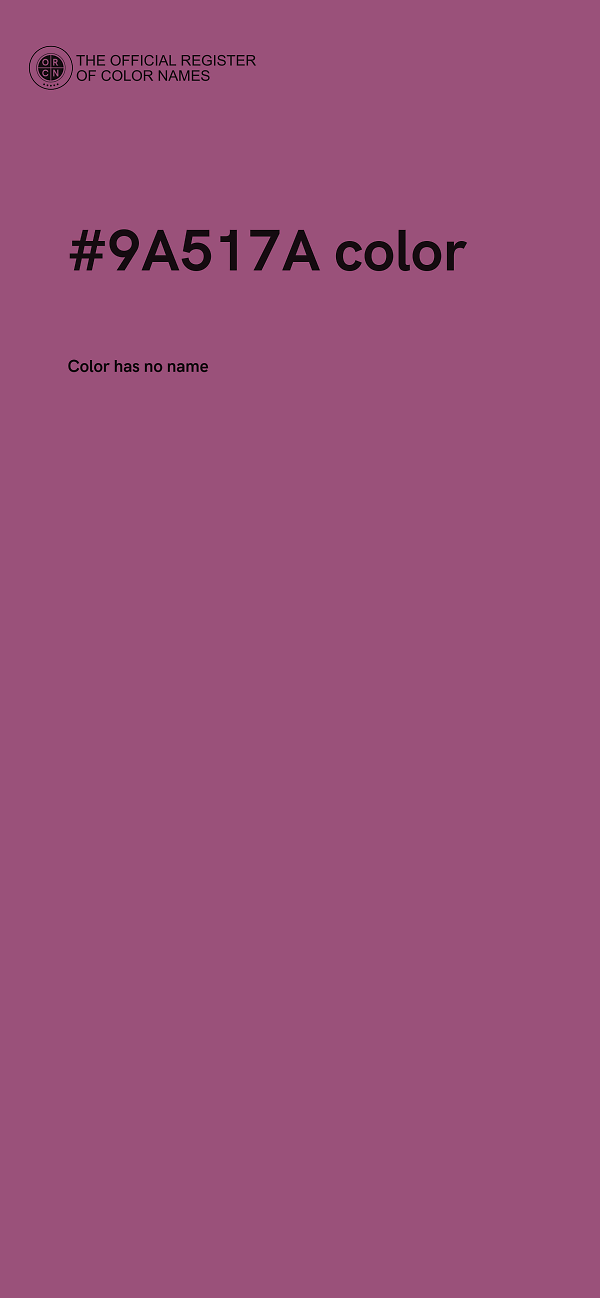 #9A517A color image