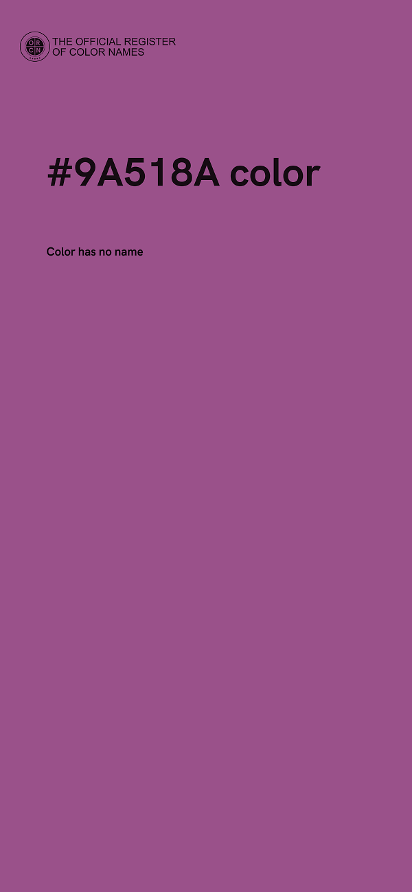 #9A518A color image