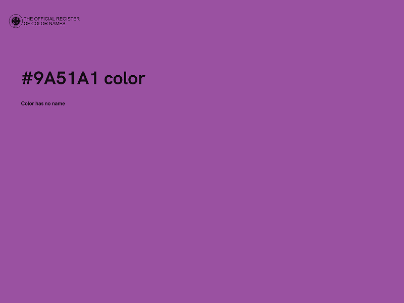 #9A51A1 color image