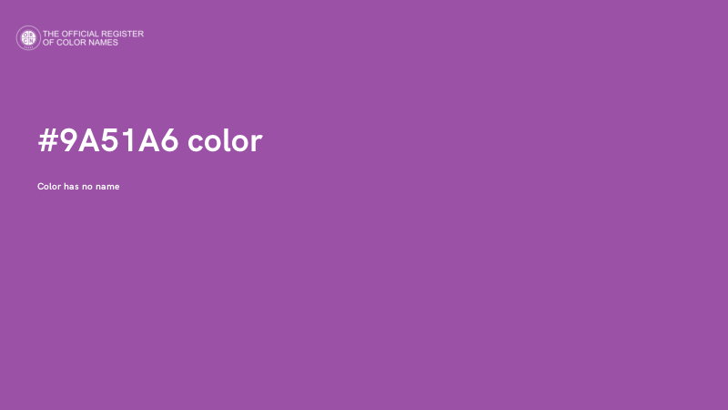 #9A51A6 color image