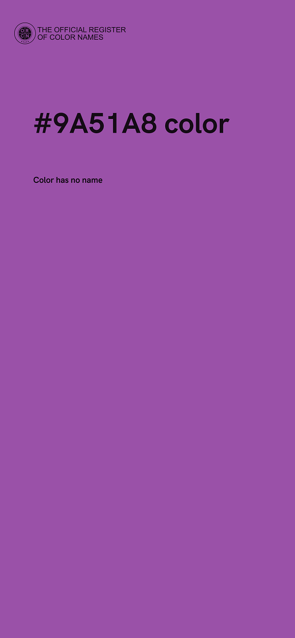 #9A51A8 color image