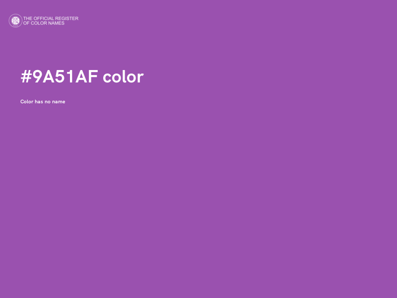 #9A51AF color image