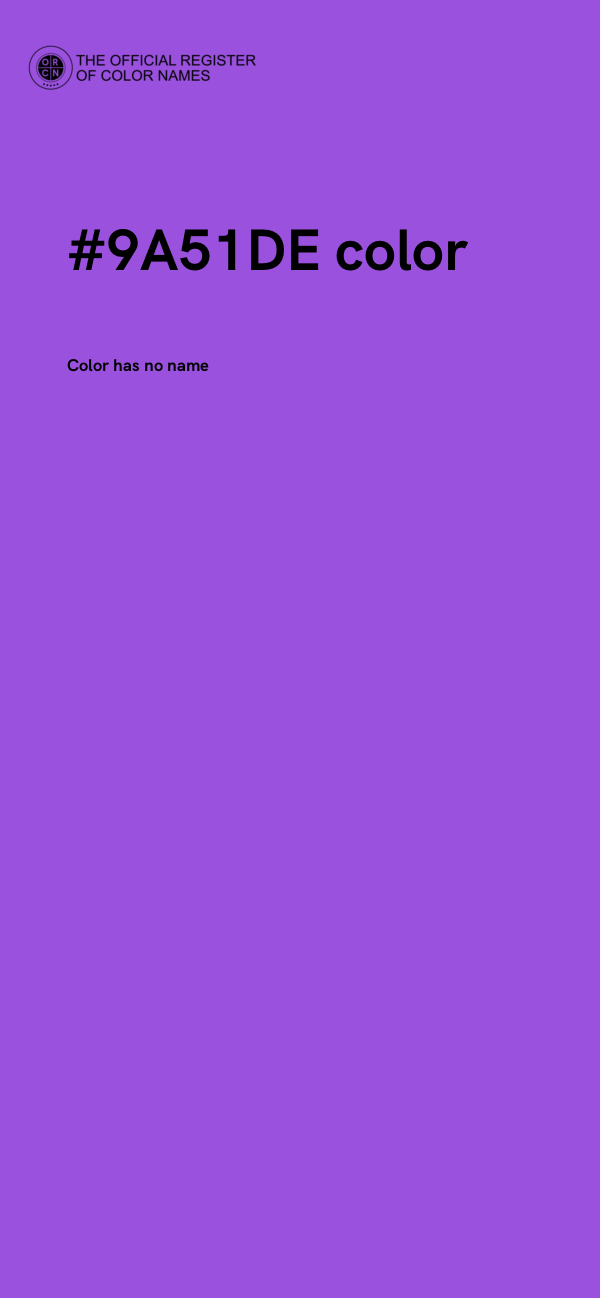 #9A51DE color image
