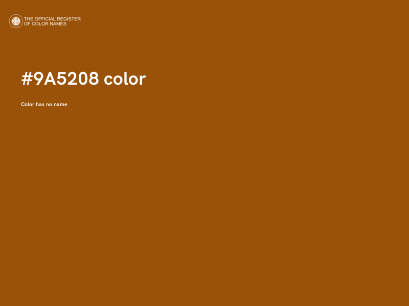 #9A5208 color image