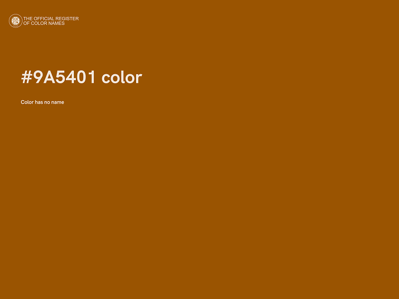 #9A5401 color image