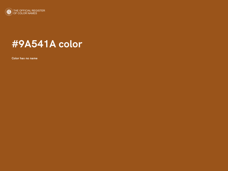 #9A541A color image
