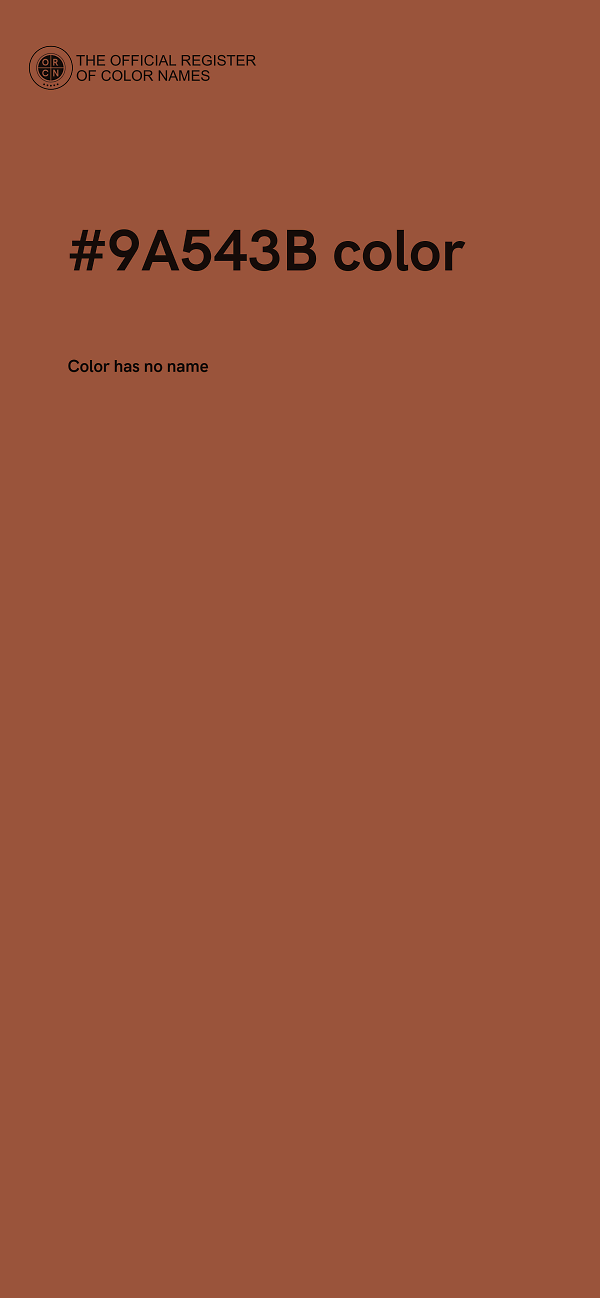 #9A543B color image