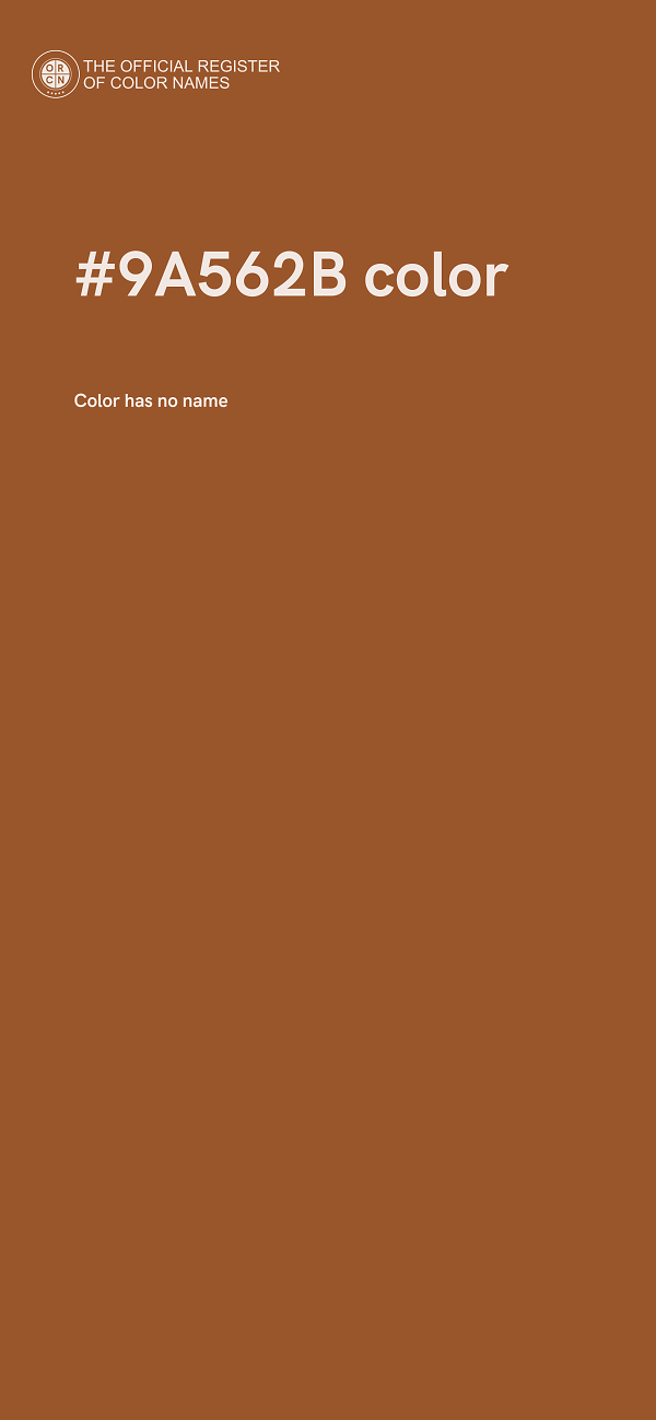 #9A562B color image