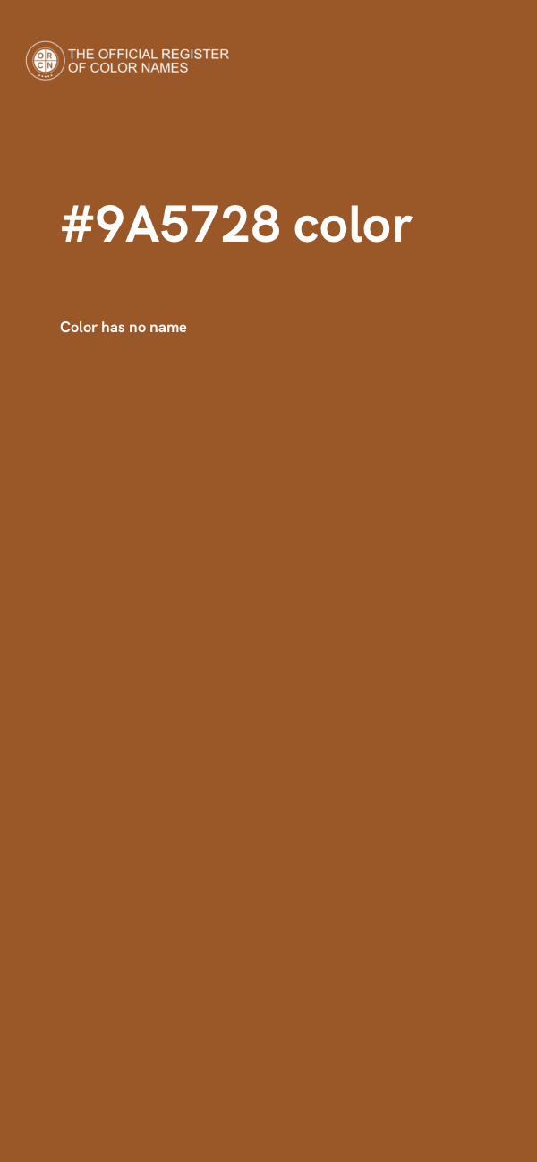 #9A5728 color image